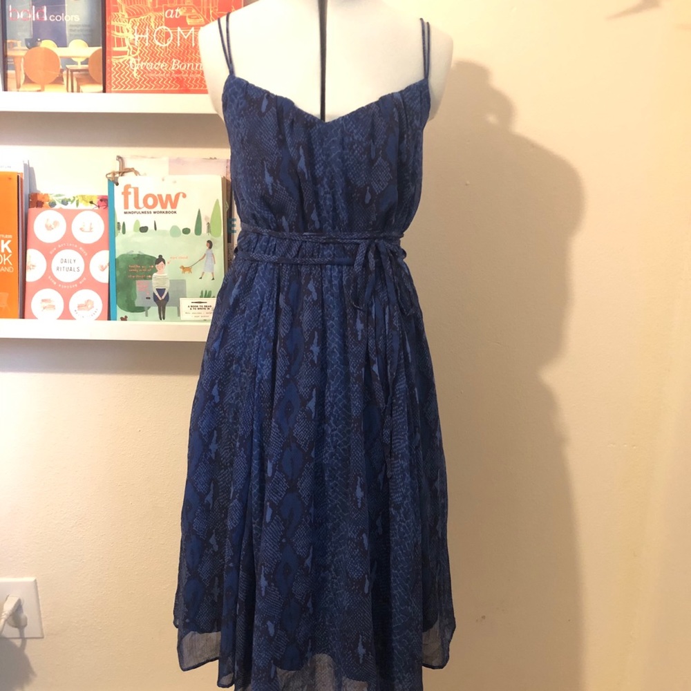 Snake skin chiffon dress